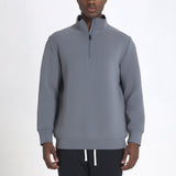 Sweat Col Montant Zippé Coupe Minimaliste