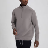 Sweat Col Montant Zippé Coupe Minimaliste