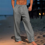 Pantalon Ample À Cordon Léger Blanc Homme