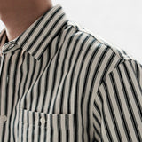 Ancienne Monde | Chemise Rayée à Manches Longues pour Homme – Superposition Légère, Élégance Côtière Intemporelle