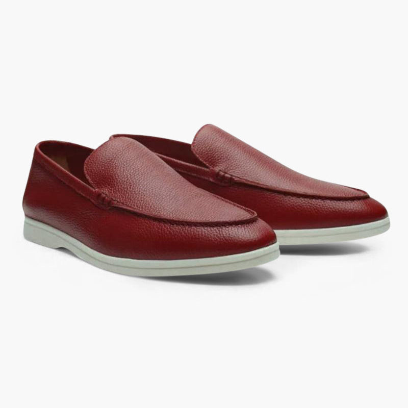Mocassins Slip-On à Texture Grainée