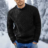 Pull Tricoté Homme Motif Torsadé