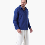 Chemise Texturée à Poche Poitrine