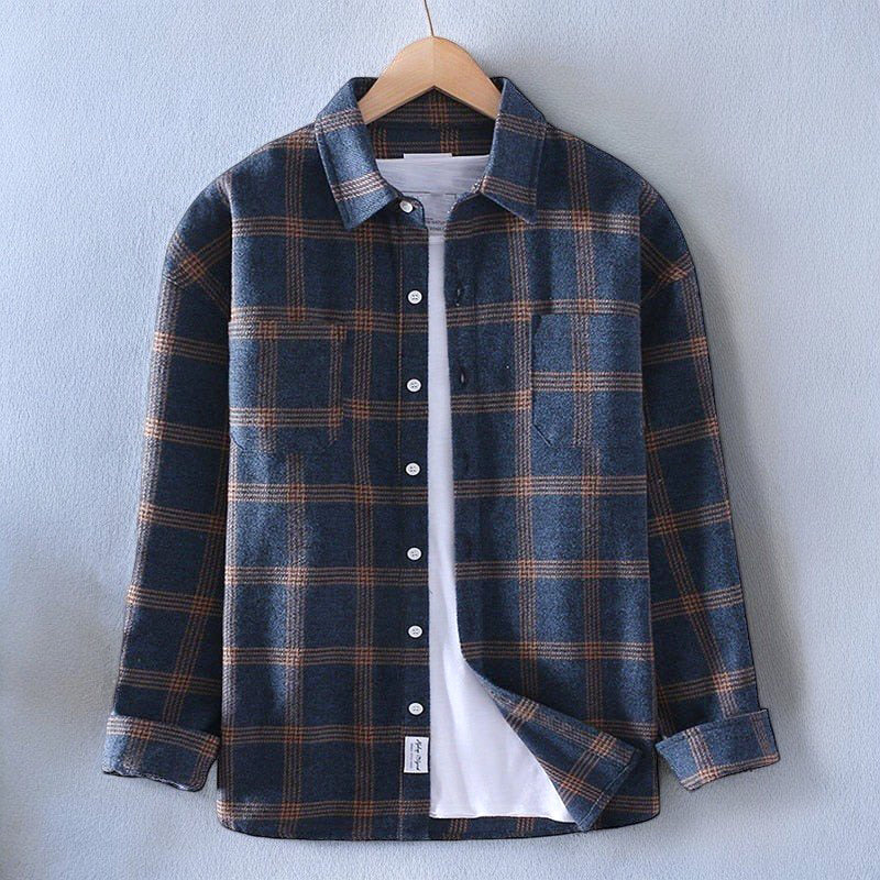 Chemise à Carreaux à Manches Longues