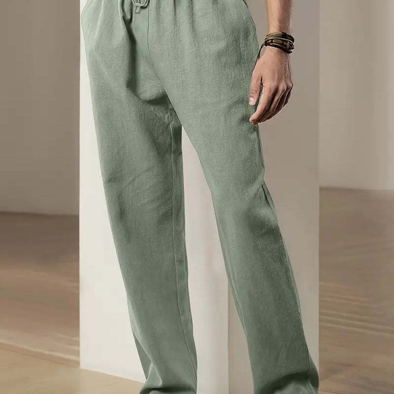 Pantalon Ample à Taille Élastique et Cordon