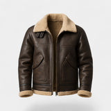 Veste homme en laine d’agneau doublée polaire simple couche - chaudre, raffinée, silhouette quotidienne