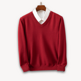 Pull Homme Col V en Maille Fine