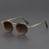 Lunettes de soleil rondes homme acétate et métal