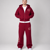 Ensemble de Survêtement Floral Premium – Sweat à Capuche Zippé & Pantalon Large