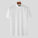 T-shirt Homme Côtelé à Col Montant