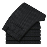 Pantalon Texturé à Motif Géométrique Discret