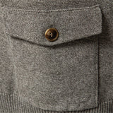 Cardigan Boutonné à Col Montant