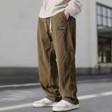 Pantalon Homme en Velours Côtelé à Cordon