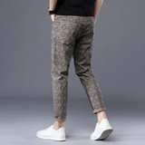 Pantalon à Carreaux Fuselé Style Contemporain