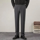 Pantalon Habillé Fuselé à Pinces Élégantes