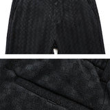 Pantalon Texturé à Motif Géométrique Discret