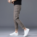 Pantalon à Carreaux Fuselé Style Contemporain