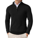 Pull Col Montant Zippé Coupe Épurée