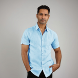 Chemise Ajustée à Manches Courtes