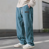 Pantalon Homme en Velours Côtelé à Cordon