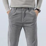 Pantalon Chino Texturé Coupe Fuselée