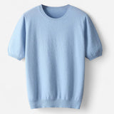 T-Shirt Homme en Maille Fine Col Rond