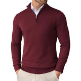 Pull Col Montant Zippé Coupe Épurée