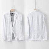 Costume deux-pièces homme en lin et coton