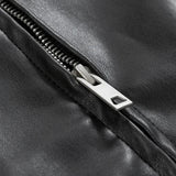 Blouson Aviateur Oversize En Cuir Noir Homme