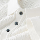 Polo Texturé à Motif Vertical