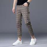 Pantalon à Carreaux Fuselé Style Contemporain