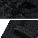 Pantalon Texturé à Motif Géométrique Discret
