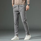 Pantalon Chino Texturé Coupe Fuselée