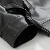 Blouson Aviateur Oversize En Cuir Noir Homme