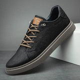 Baskets homme en simili cuir à semelle confort