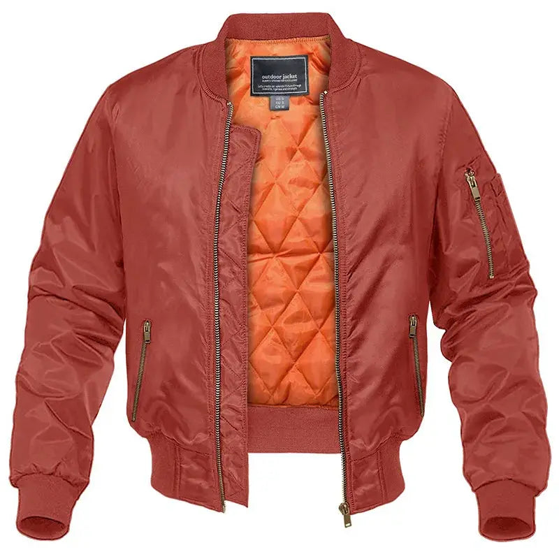 Blouson aviateur homme matelassé à bords côtes