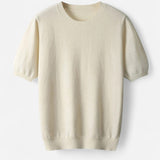 T-Shirt Homme en Maille Fine Col Rond