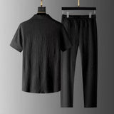 Ensemble Texturé Col Châle et Pantalon