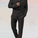 Ensemble Texturé Henley et Pantalon