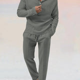 Ensemble Texturé Henley et Pantalon