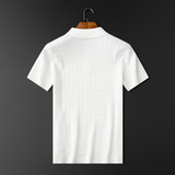 Polo Texturé à Motif Vertical