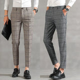 Pantalon Carreaux Prince-de-Galles Coupe Fuselée