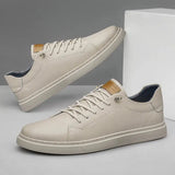 Baskets homme en simili cuir à semelle confort