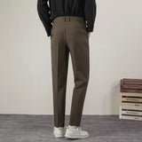 Pantalon Habillé Fuselé à Pinces Élégantes