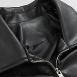 Blouson Aviateur Oversize En Cuir Noir Homme