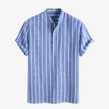 Chemise Rayée à Col Officier