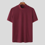 T-shirt Homme Côtelé à Col Montant
