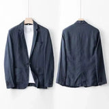Costume deux-pièces homme en lin et coton