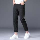 Pantalon à Carreaux Fuselé Style Contemporain
