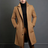 Manteau Homme Long à Revers Classiques